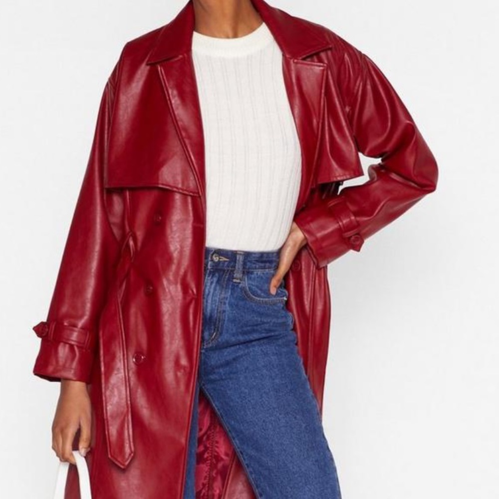 Forever and Faux Leather Trench Coat